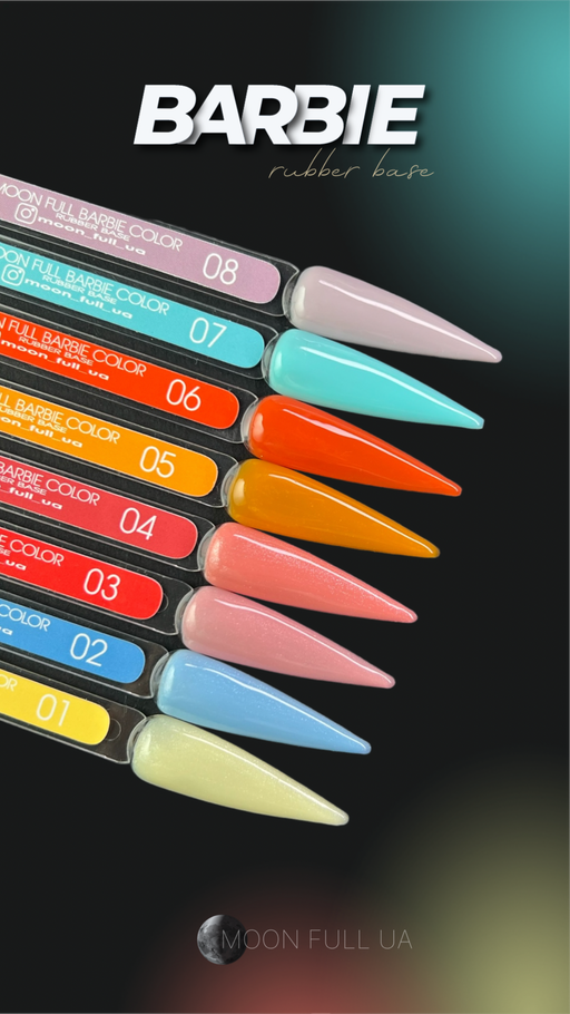 MOON FULL  Barbie color Rubber BASE 8 ml № 01 mit Shimmer - Ivaka Store
