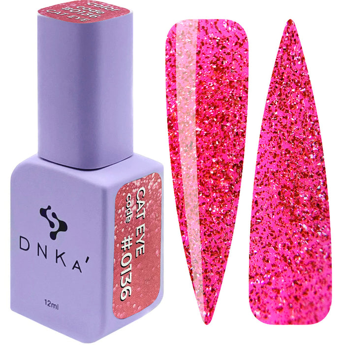 COLOR GEL POLISH "DNKa", 12 ml #0136 Cat Eye