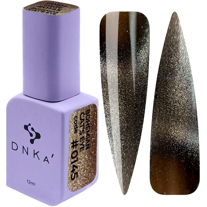 COLOR GEL POLISH "DNKa", 12 ml #0145 Cat's Eye - Ivaka Store