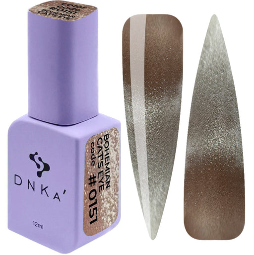 COLOR GEL POLISH "DNKa", 12 ml #0151 Cat's Eye - Ivaka Store
