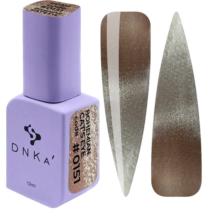 COLOR GEL POLISH "DNKa", 12 ml #0151 Cat's Eye - Ivaka Store