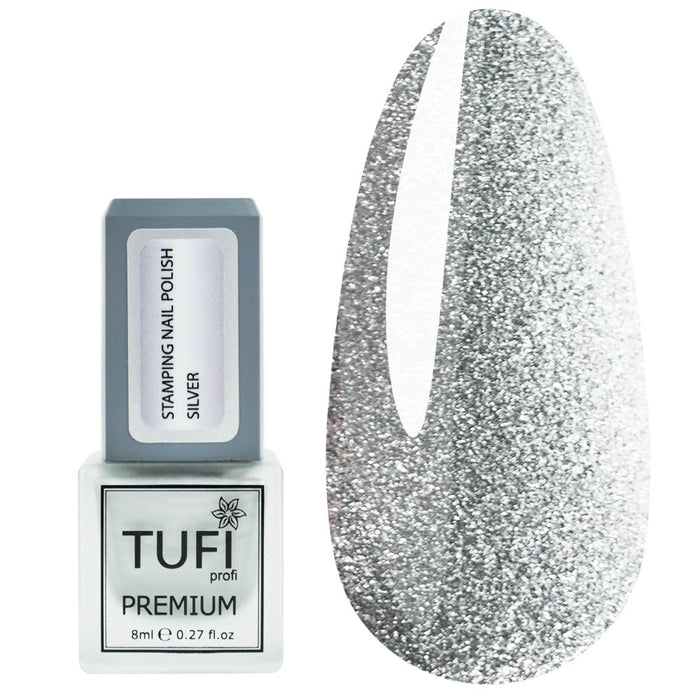 Stamping-Lack TUFI profi PREMIUM Stamping Silber, 8 ml