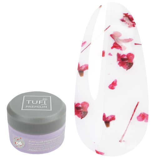 Gel Polish TUFI profi PREMIUM Bloom 06 mit Trockenblumen Gajceria 5ml (0311128) - Ivaka Store