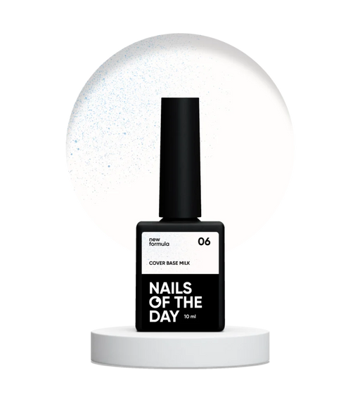 Nailsoftheday Cover base NEW Formula milk shimmer 06, 10 ml - Ivaka Store