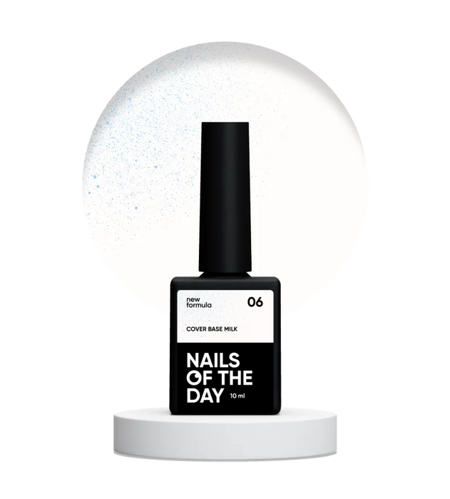 Nailsoftheday Cover base NEW Formula milk shimmer 06, 10 ml - Ivaka Store