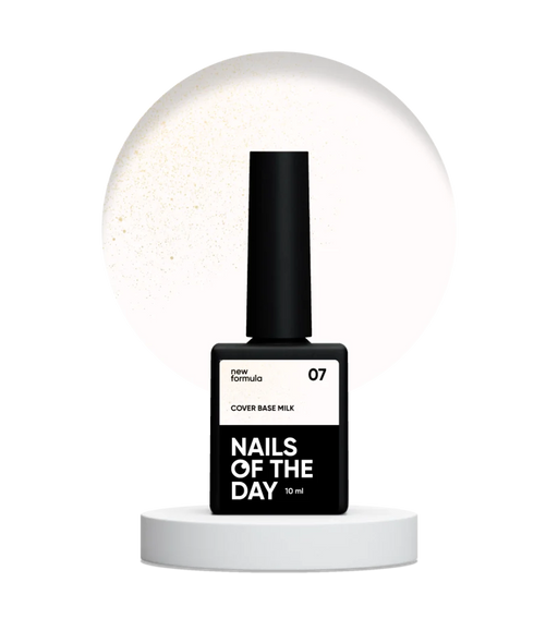 Nailsoftheday Cover base NEW Formula milk shimmer 07, 10 ml - Ivaka Store
