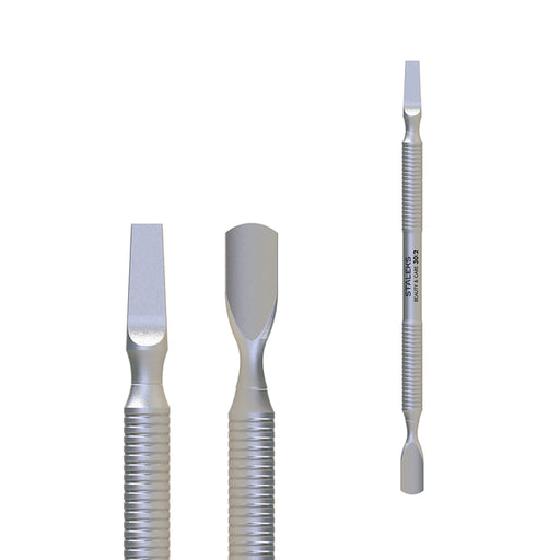 Pusher STALEKS Beauty&Care PBC-30/2, Edelstahl, 126 mm, gerundet 7 mm / flach - Ivaka Store