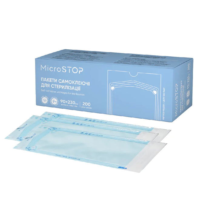 Пакет для стерилізації Microstop, клас 4 «DRY & STEAM» білий