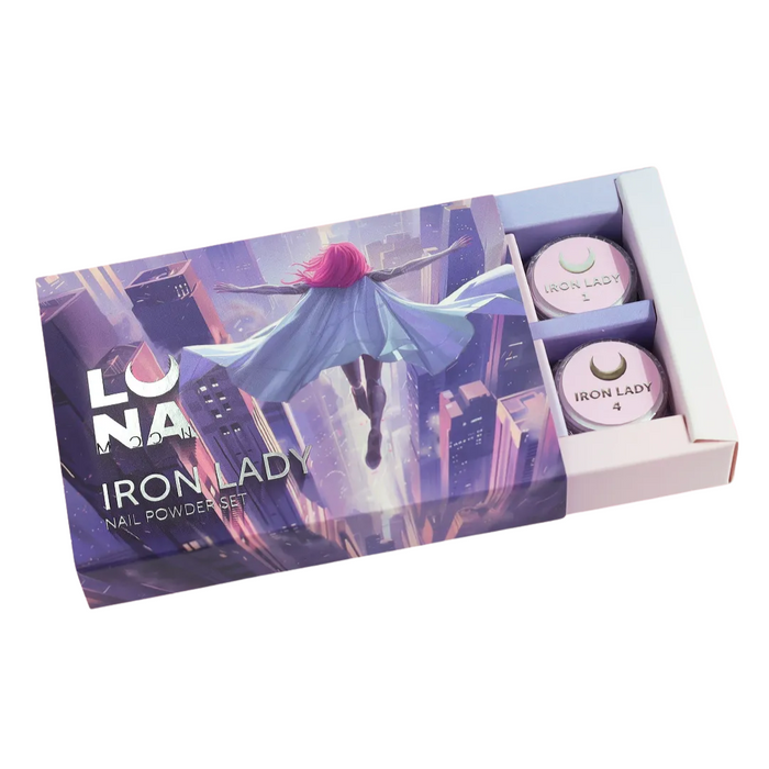Lunamoon Iron Lady Nail Powder Set (6 Stück) - Ivaka Store