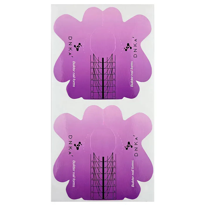 Schablone für Nagel Verlängerungen PAPER NAIL FORMS SHORT "DNKa", 100 Stück - Ivaka Store