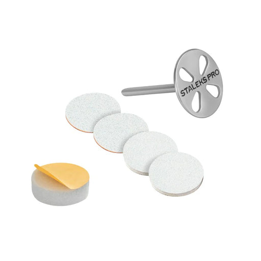 Pododisc STALEKS PRO PDLSET Pediküre-Disk aus Edelstahl verlängert + 5 Einweg-Klebepads 180 Grit - Ivaka Store