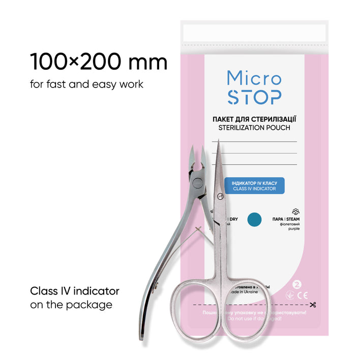 Microstop sterilization pouch, class 4 «DRY & STEAM» white