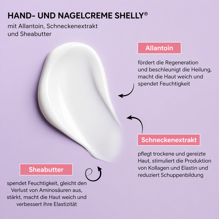 Shelly Cream for hands and nails with allantoin, snail extract and shea butter, 45ml / 250ml / 500ml - Ivaka Store