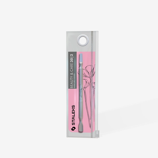 Pusher STALEKS Beauty&Care PBC-30/2, Edelstahl, 126 mm, gerundet 7 mm / flach - Ivaka Store