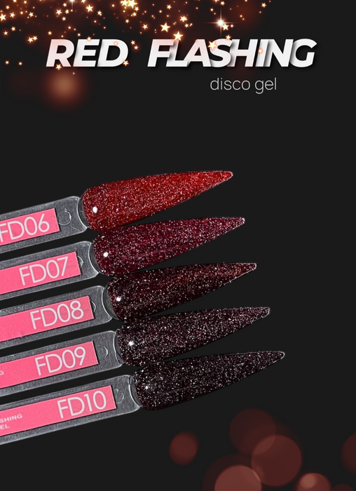 Red Flashing Disсo Gel , 8ml №FD10 - Ivaka Store