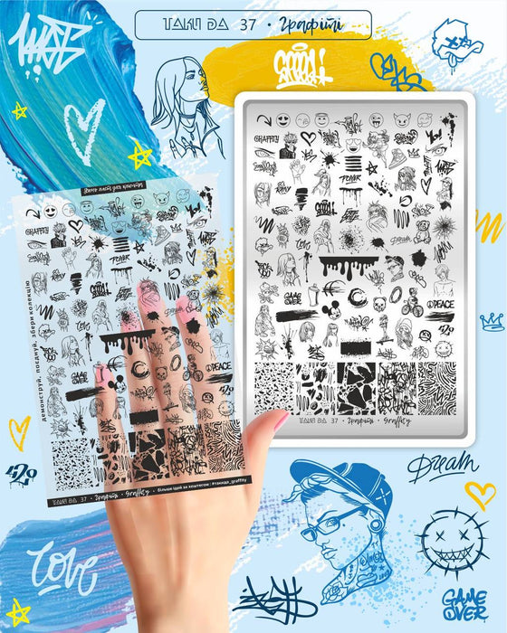 DEMO Taki Da 37 GRAFFITY – Große Platte mit DEMO-BLATT - Ivaka Store