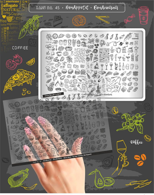 DEMO Taki Da 45 BONAPPETIT – Große Platte mit DEMO-BLATT - Ivaka Store