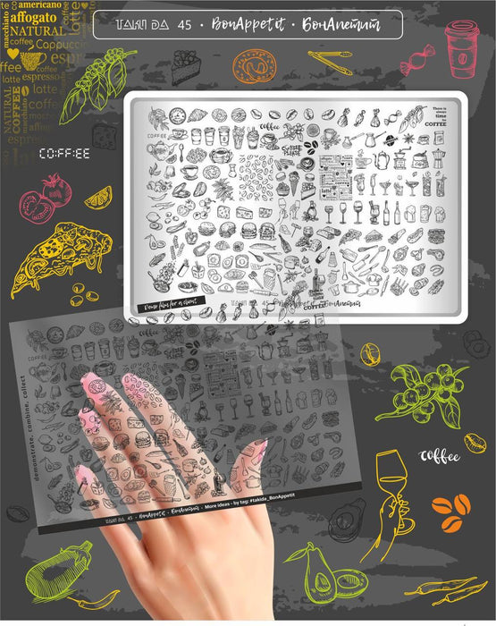 DEMO Taki Da 45 BONAPPETIT – Große Platte mit DEMO-BLATT - Ivaka Store