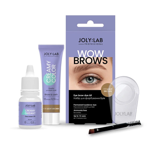 JOLY:LAB Augenbrauen-Färbeset „Wow Brows“ 7.7 Light Brown - Ivaka Store