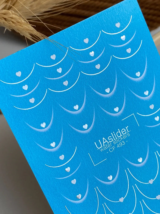 Sticker 493, für French Maniküre mit Herzen