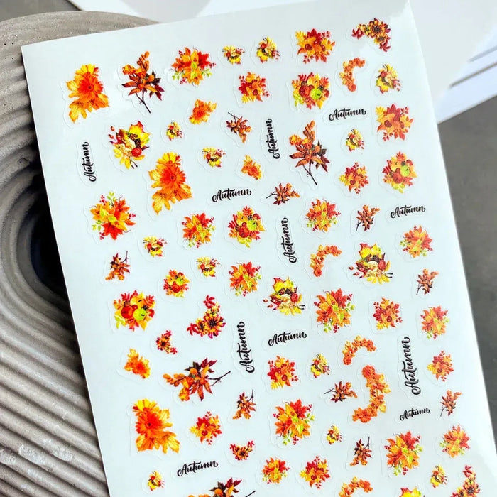 Selbstklebende Nagelsticker 043, Laubfall