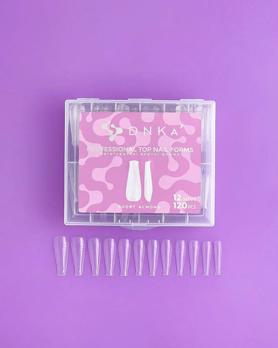 PROFESSIONAL TOP NAIL FORMS "DNKa", SHORT ALMOND 120pcs - Ivaka Store