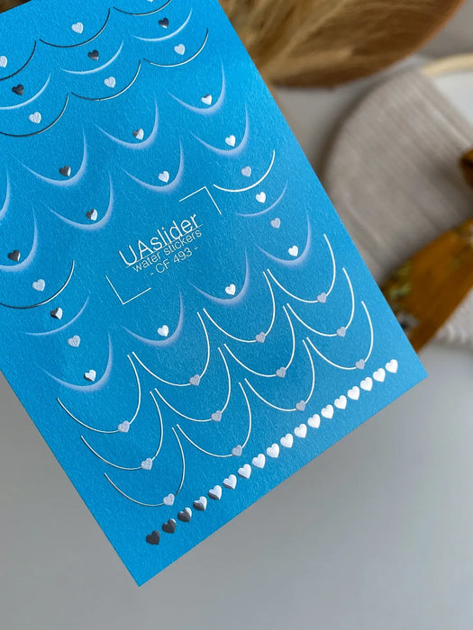 Sticker 493, für French Maniküre mit Herzen