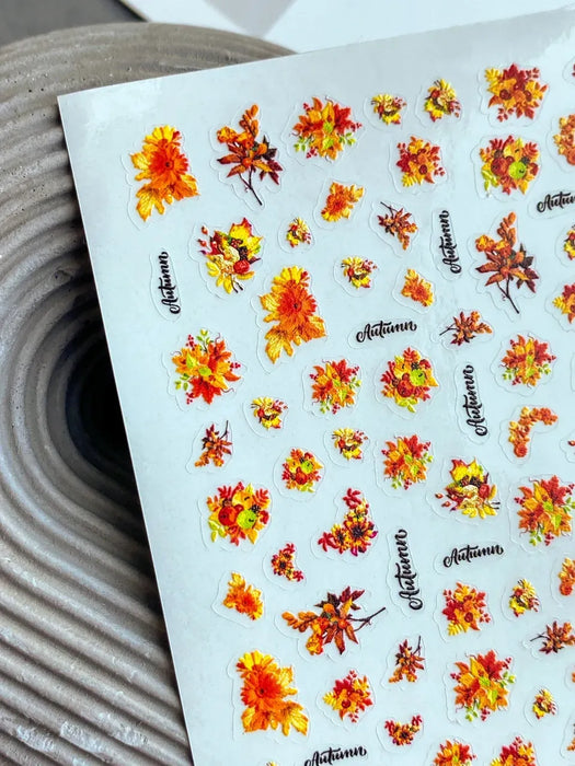 Selbstklebende Nagelsticker 043, Laubfall