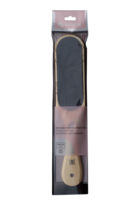 Pediküre Hornhautfeile mit Erlenholzgriff STALEKS ABC-10/1, doppelseitig, 100/180 Grit - Ivaka Store