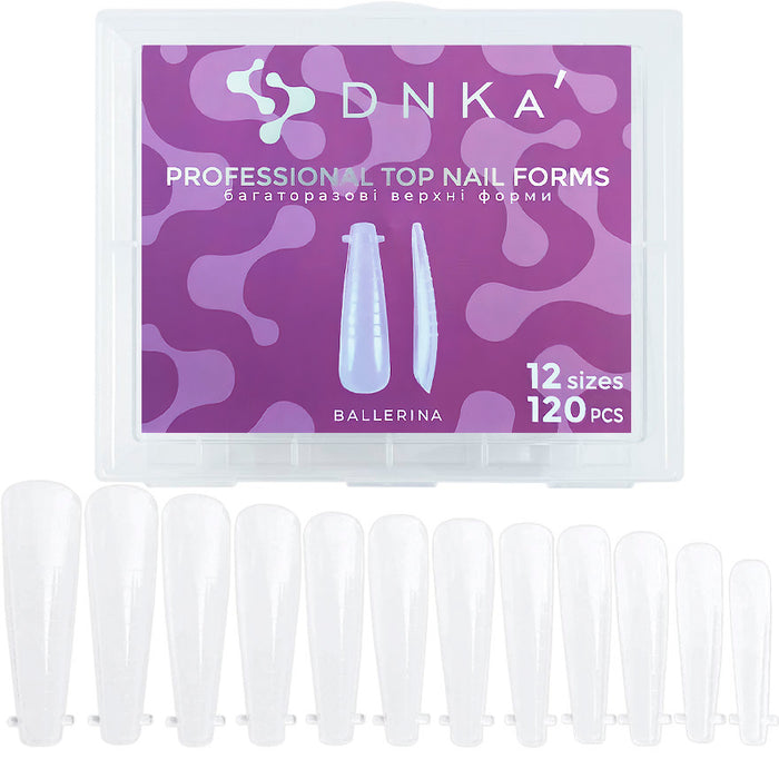 PROFESSIONAL TOP NAIL FORMS "DNKa", BALLERINA 120pcs