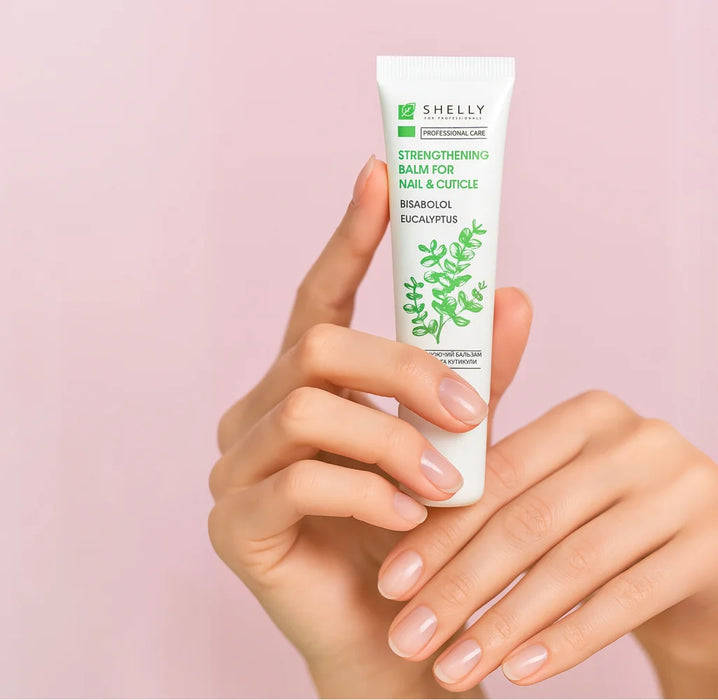 Shelly Strengthening balm for nail and cuticle with bisabolol and eucalyptus, 15 ml - Ivaka Store