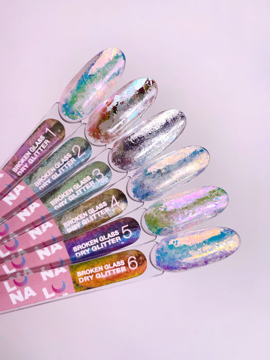 Lunamoon Broken Glass Dry Glitter Set (6 Stück) - Ivaka Store