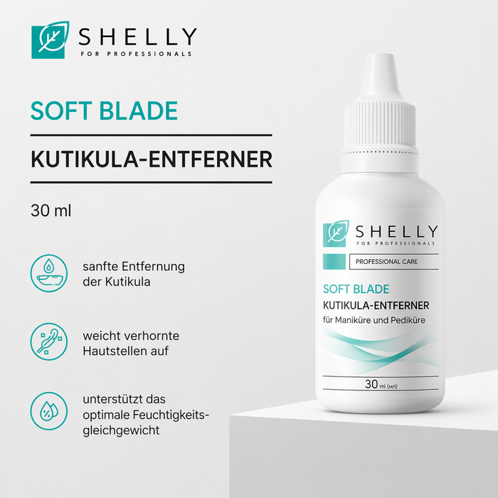 Shelly Cuticle remover for manicure and pedicure Soft Blade, 30 ml - Ivaka Store