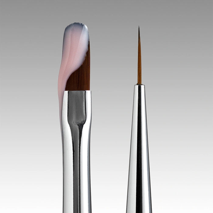 DARK doppelseitiger Pinsel (Liner 10 mm + Gel 12 mm) (überarbeitetes Design) - Ivaka Store