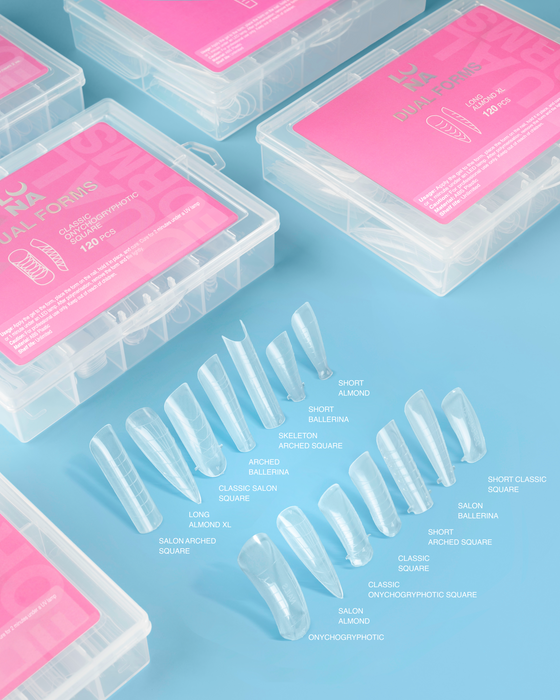 Lunamoon Dual Nail Forms Сlassic Square, 120 pcs - Ivaka Store