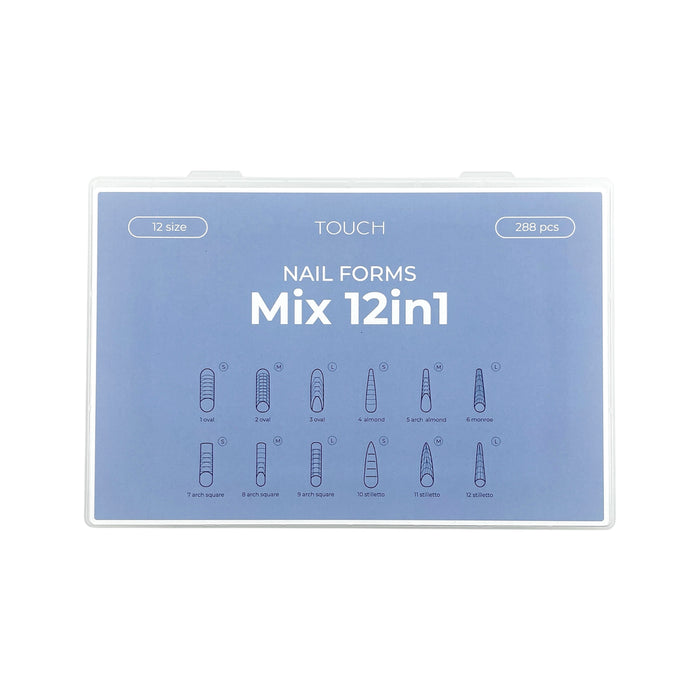 TOUCH Nail Tips Upper forms modeling 288pcs, Mix 12in1