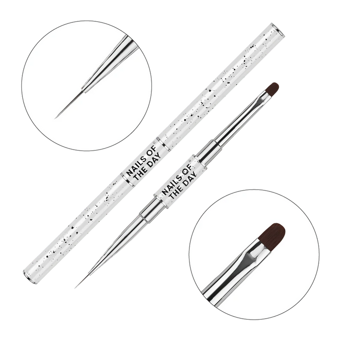 Pinsel NAILSOFTHEDAY Professional Brush 2in1: Liner + Oval