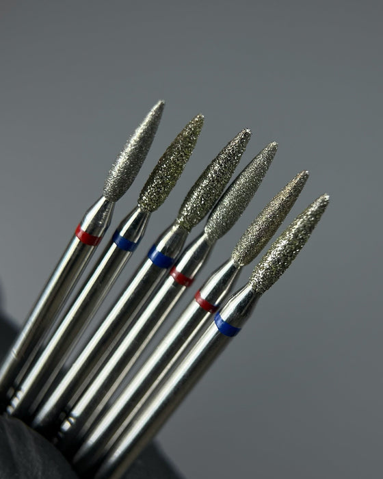 DARK Diamant-Fräser Stumpfe Flamme 2,1 × 10 mm (Rot)