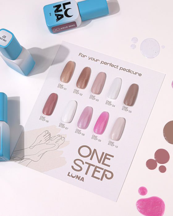 LUNAmoon One Step Gel-Lack für Pediküre nr1 8ml