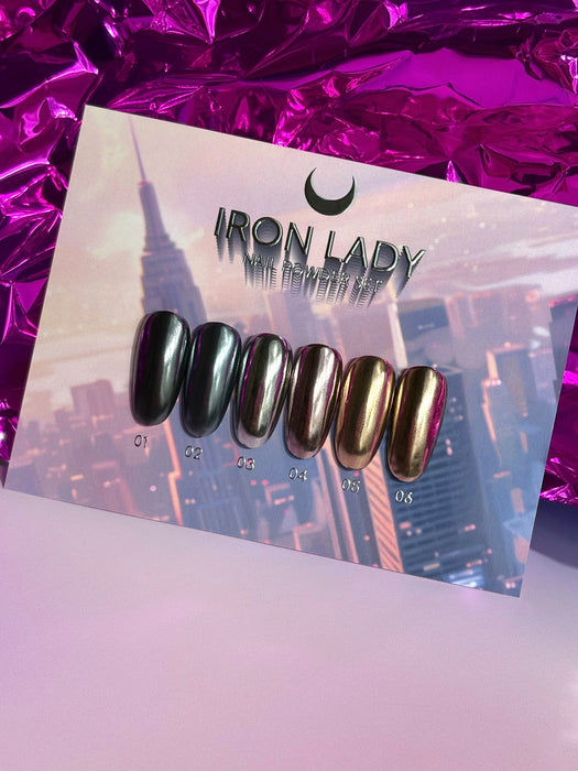 Lunamoon Iron Lady Nail Powder Set (6 Stück) - Ivaka Store