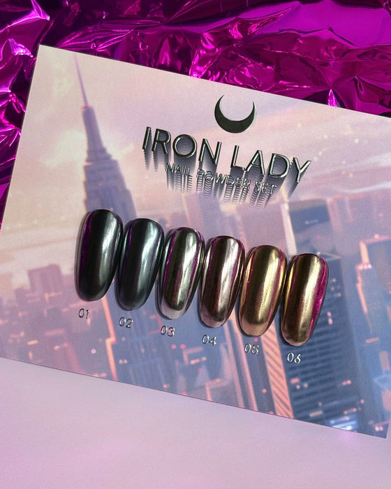 Lunamoon Iron Lady Nail Powder Set (6 Stück) - Ivaka Store