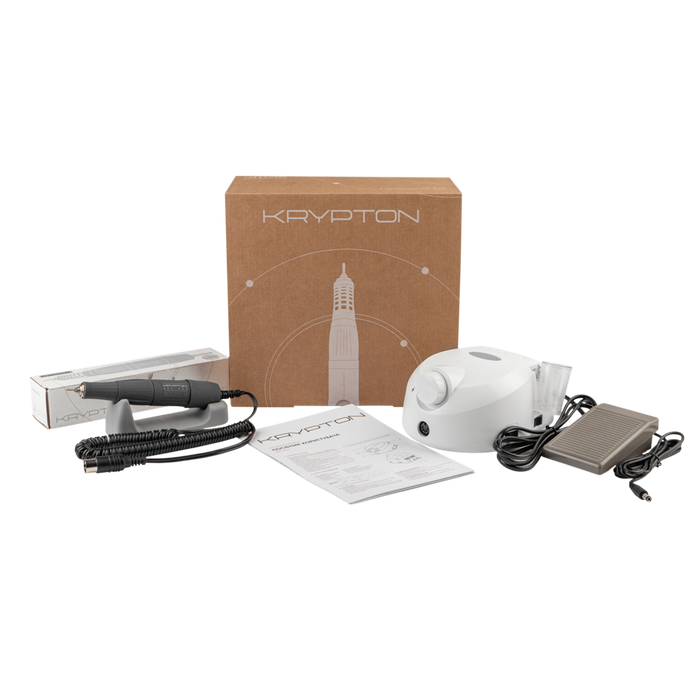 Nagelfräser KRYPTON XPS-400 WHITE/GRAY, 40,000 U/min - Ivaka Store