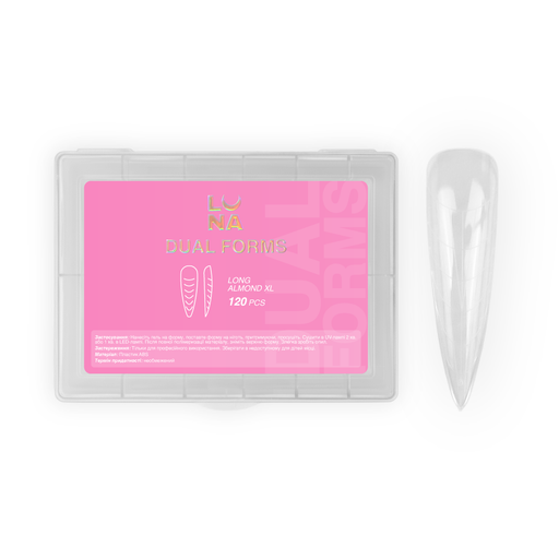Lunamoon Dual Nail Forms Long Almond XL, 120 pcs - Ivaka Store