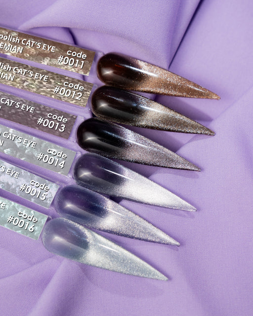 COLOR GEL POLISH "DNKa", 12 ml #0022 Cat's Eye - Ivaka Store