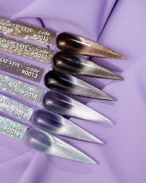 COLOR GEL POLISH "DNKa", 12 ml #0014 Cat's Eye - Ivaka Store