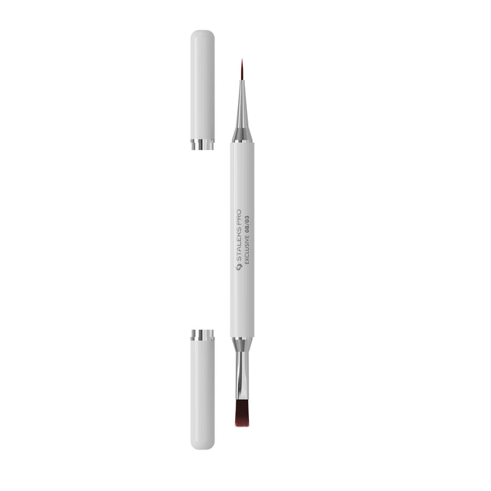 Doppelseitiger Pinsel EXCLUSIVE 08/03 für Gel 10 mm / liner 10 mm
