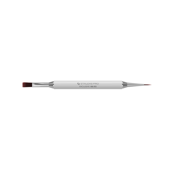 Doppelseitiger Pinsel EXCLUSIVE 08/03 für Gel 10 mm / liner 10 mm