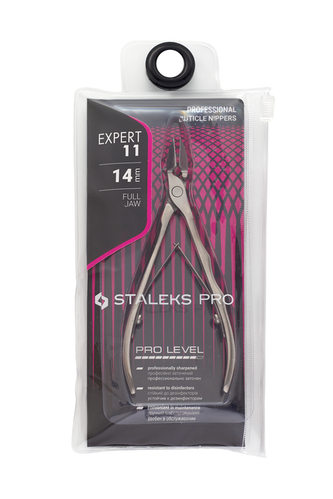 Nagelhautzange STALEKS EXPERT NE-11, Edelstahl, Klinge ohne Neigung, verlängerte Griffe, verschiedene Klingenlängen - Ivaka Store