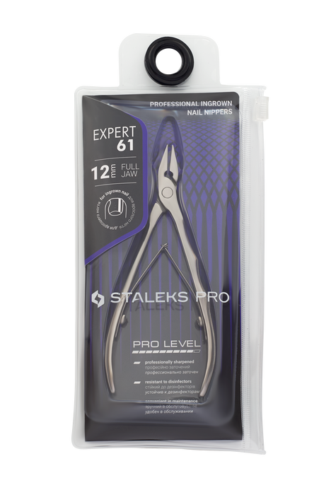Professionelle Fußnagelzange für eingewachsene Nägel STALEKS Expert NE-61-12, Edelstahl, Klingenlänge 12 mm - Ivaka Store
