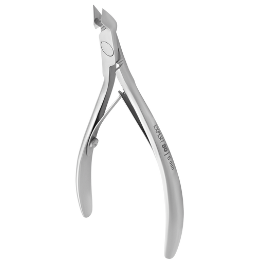 Nagelhautzange STALEKS EXPERT NE-80-6, Edelstahl, gebogene verlängerte Griffe, Klingenlänge 6 mm - Ivaka Store